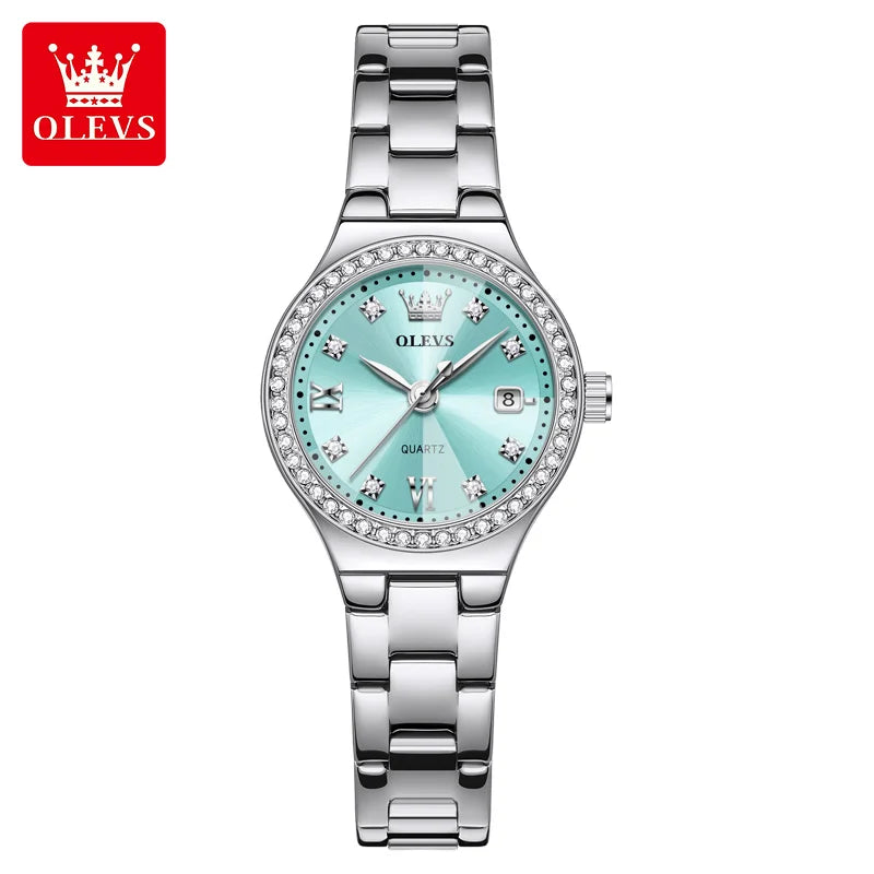 OLEVS 2026 New Women's Wristwatch Elegant Luxury Quartz Watch For Women Fashion Waterproof Watches Stainless Steel Ladies Clock