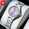 OLEVS 2026 New Women's Wristwatch Elegant Luxury Quartz Watch For Women Fashion Waterproof Watches Stainless Steel Ladies Clock