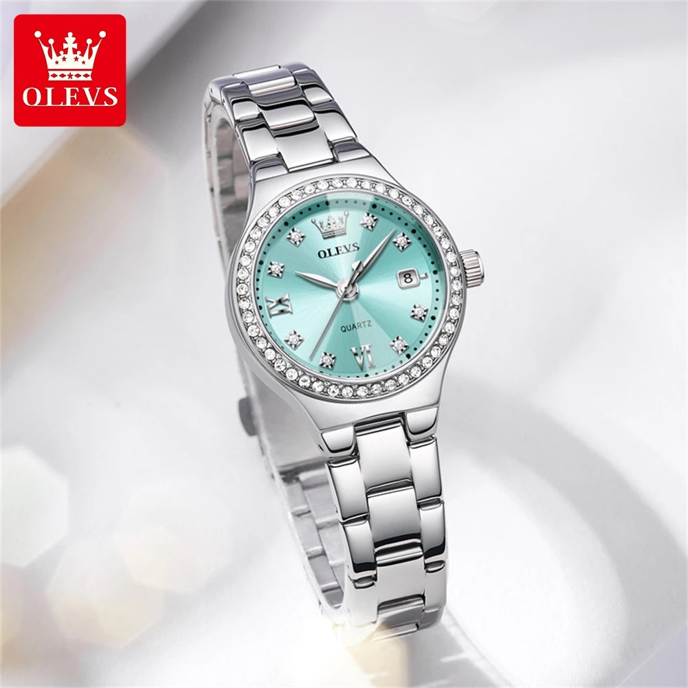 OLEVS 2026 New Women's Wristwatch Elegant Luxury Quartz Watch For Women Fashion Waterproof Watches Stainless Steel Ladies Clock
